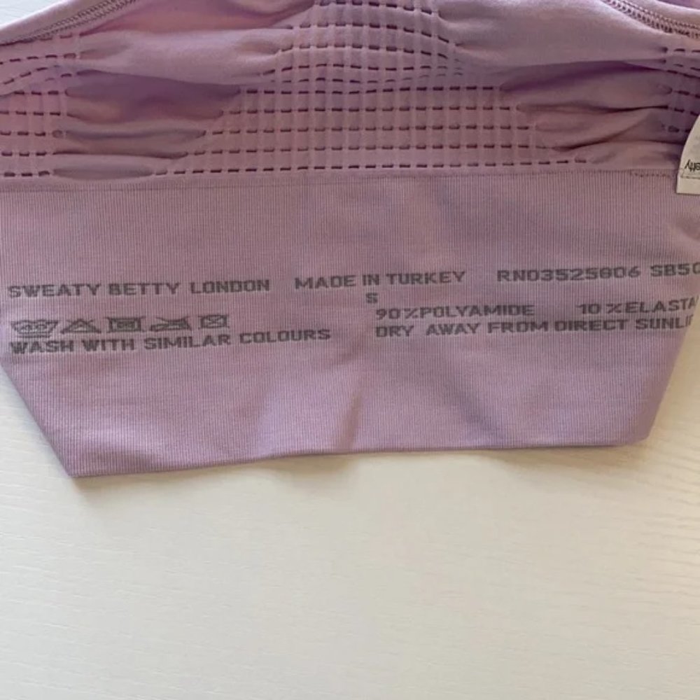NWT Sweaty Betty London Lavender Racerback Active Sports Bra Top - Picture 10 of 11